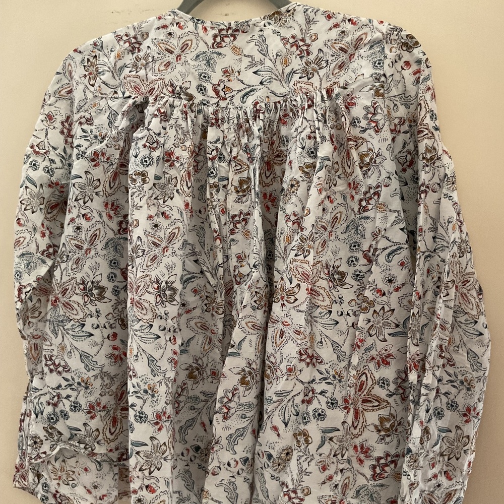 Sezane Flowy cotton blouse size EU36  very good condition - Picture 5 of 11